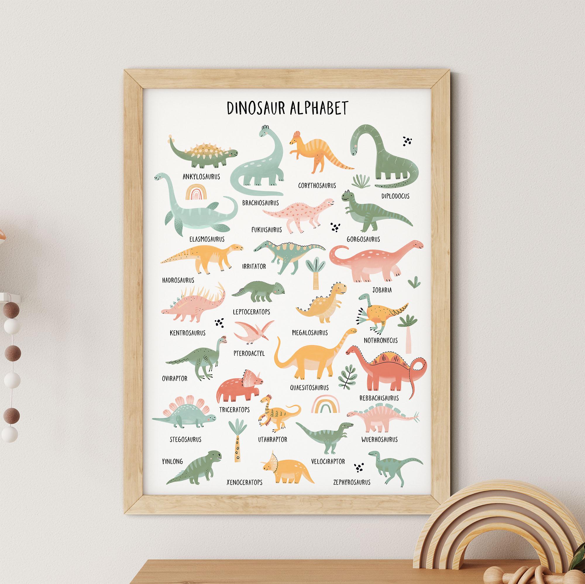 Dinosaur Alphabet Nursery Print – Baby Belle - Main Image