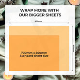 Christmas Festive Houses Gift Wrapping Paper, Eco Friendly Gift Wrap, 100% Recyclable, Luxury Sustainable Kraft Xmas Gift Wrap.