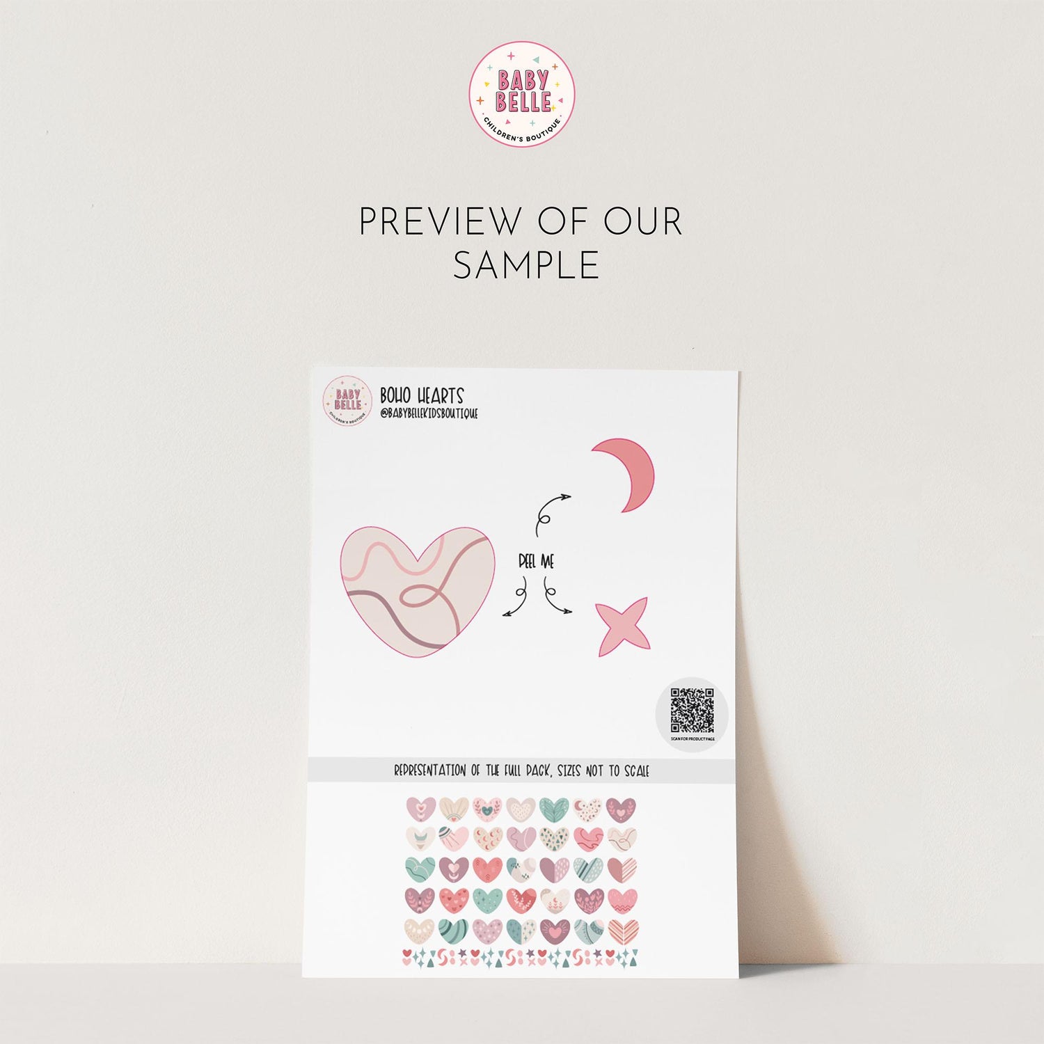 Boho Hearts Wall Decals, Nursery Decor, Removable Wall Stickers, Polka Dot Decals, Peel and Stick, Lion, Valentines Day