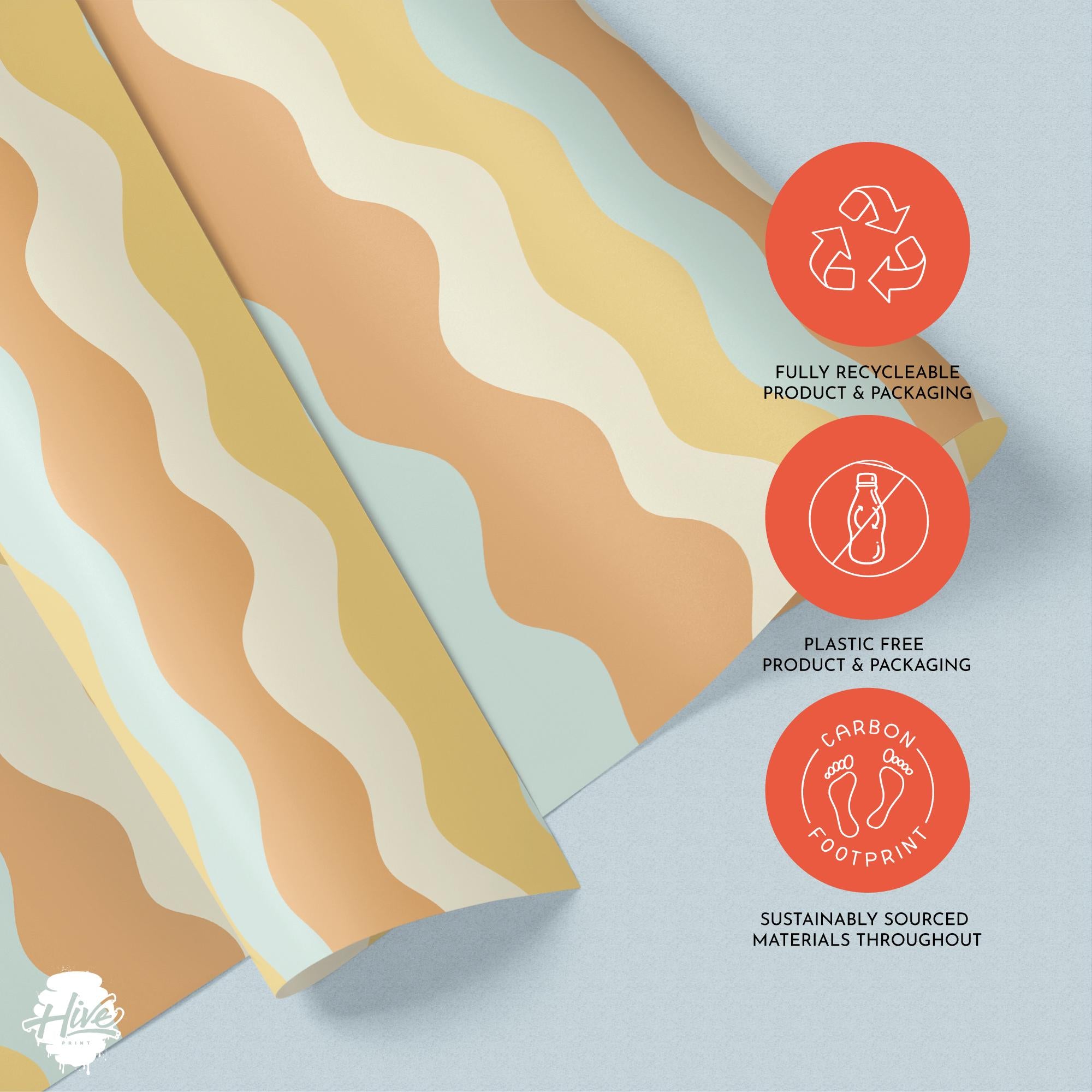 Ladybirds Gift Wrap, Eco Friendly Bugs Kids Gift Wrapping Paper, 100% Recyclable, Luxury Sustainable Kraft Birthday.