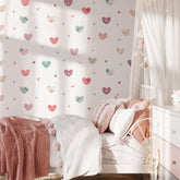 Boho Hearts Wall Decals, Nursery Decor, Removable Wall Stickers, Polka Dot Decals, Peel and Stick, Lion, Valentines Day