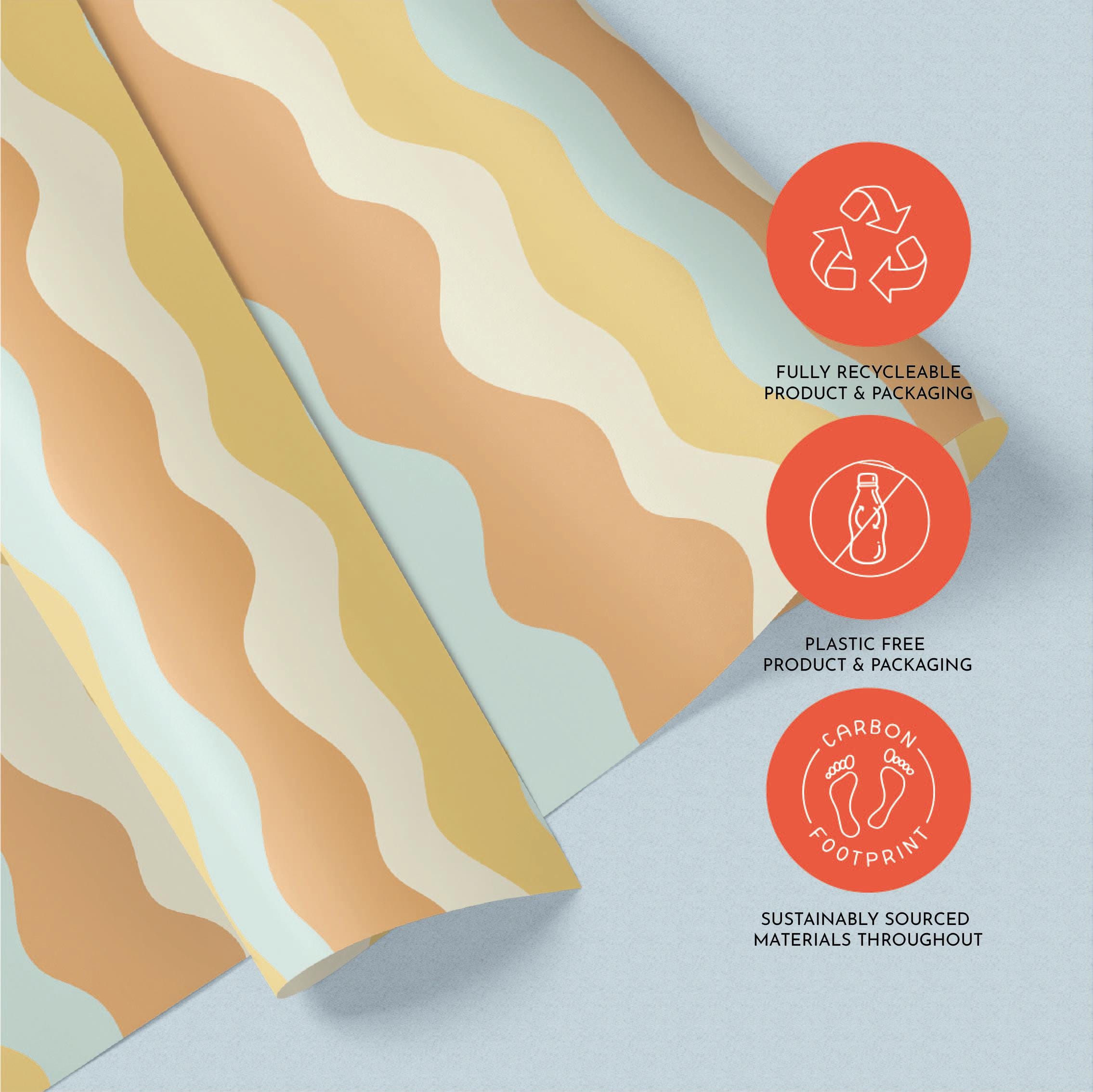 Jungle Birds Gift Wrap, Eco Friendly Toucan Kids Gift Wrapping Paper, 100% Recyclable, Luxury Sustainable Kraft Birthday.