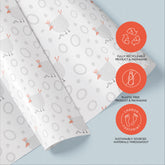 Chicken & Worm Gift Wrap, Eco-Friendly Farm Kids Gift Wrapping Paper, 100% Recyclable, Luxury Sustainable Kraft Birthday, Funny.