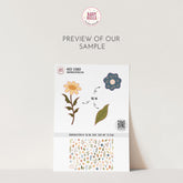 Wild Flower Nursery Wall Stickers, Kids Room Floral Wall Decal, Nursery Theme, Playroom, Bedroom Decor, Peel & Stick Nature Decals,