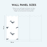 Whales Wall Panel, Half Wall Nursery Stickers, Sea Animals Nursery Decor, Removable Art, Polka Dot Decals, Peel & Stick
