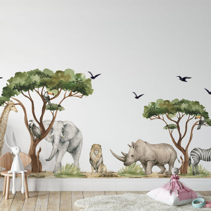Safari Animals Nursery Stickers - Baby Belle