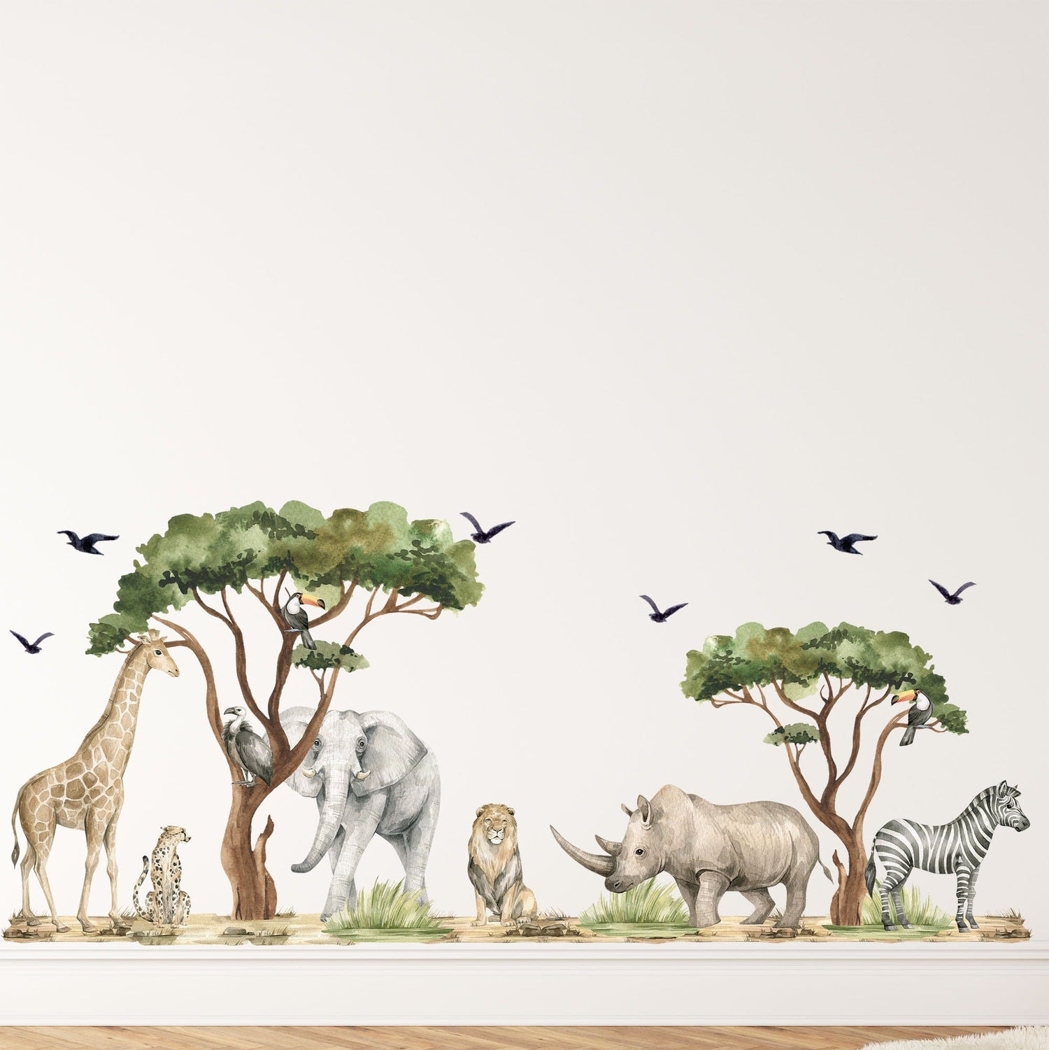 Safari Animals Nursery Stickers - Baby Belle