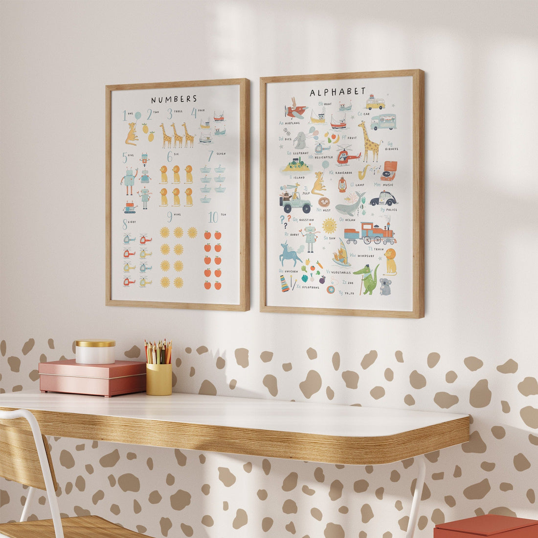 Numbers &amp; Alphabet Nursery Print - Innate Graphics