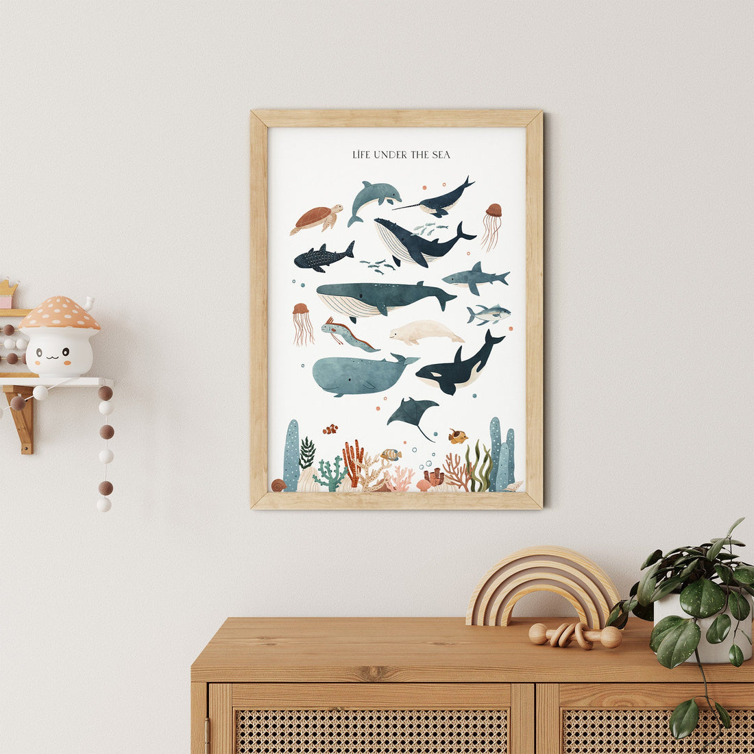 Sea Animals Nursery Print - Innate Graphics
